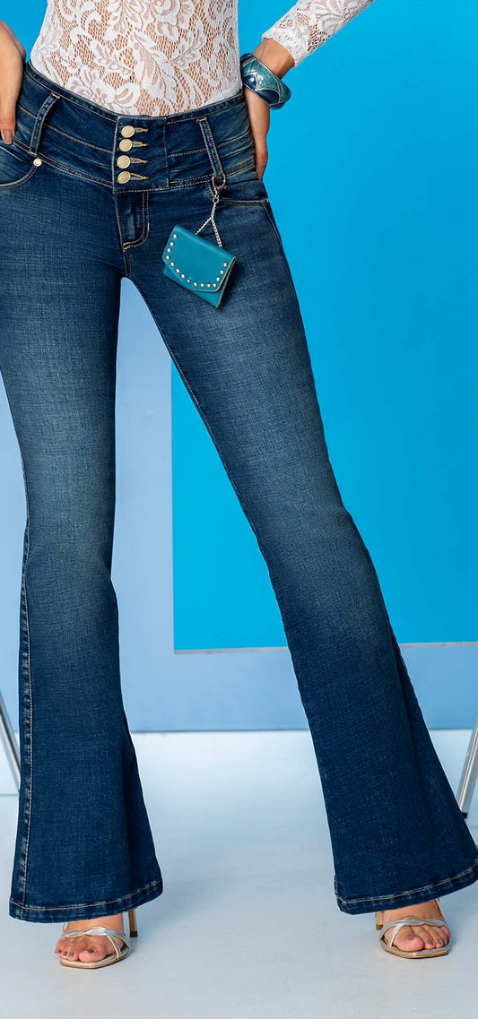 Jeans levanta cola control abdomen