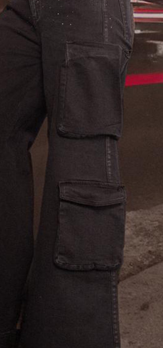 Ref. BFW-007 Jeans Palazzo Tipo Cargo