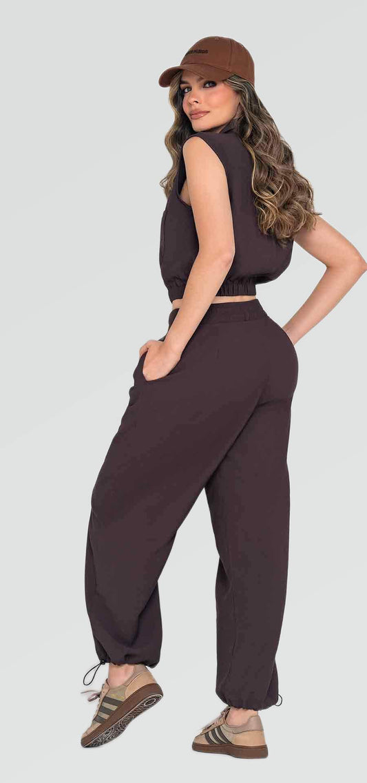 Conjunto 2 piezas. Tono cocoa. MM-018