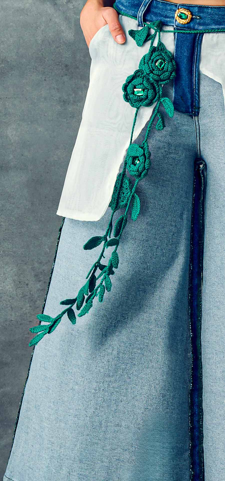 Ref. BFW-033 Pantalon tipo culotte. Botero. Composición demin 98/2