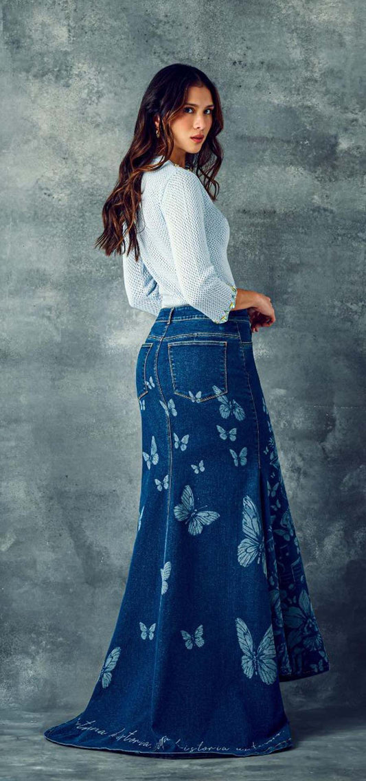 Ref. BFW-034 Falda El Tesoro. Composición Demin 98/2