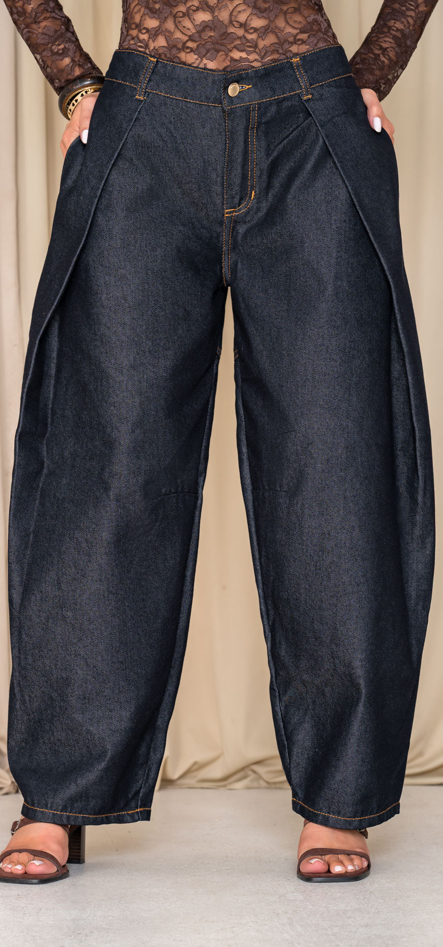 Jean Balloon Doble Capa Índigo Industrial – Ref. 700-1899, vista 5