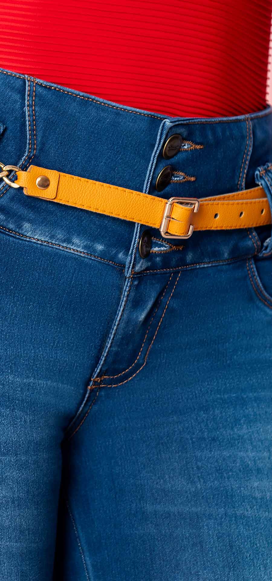 Jeans levanta cola control abdomen detalle