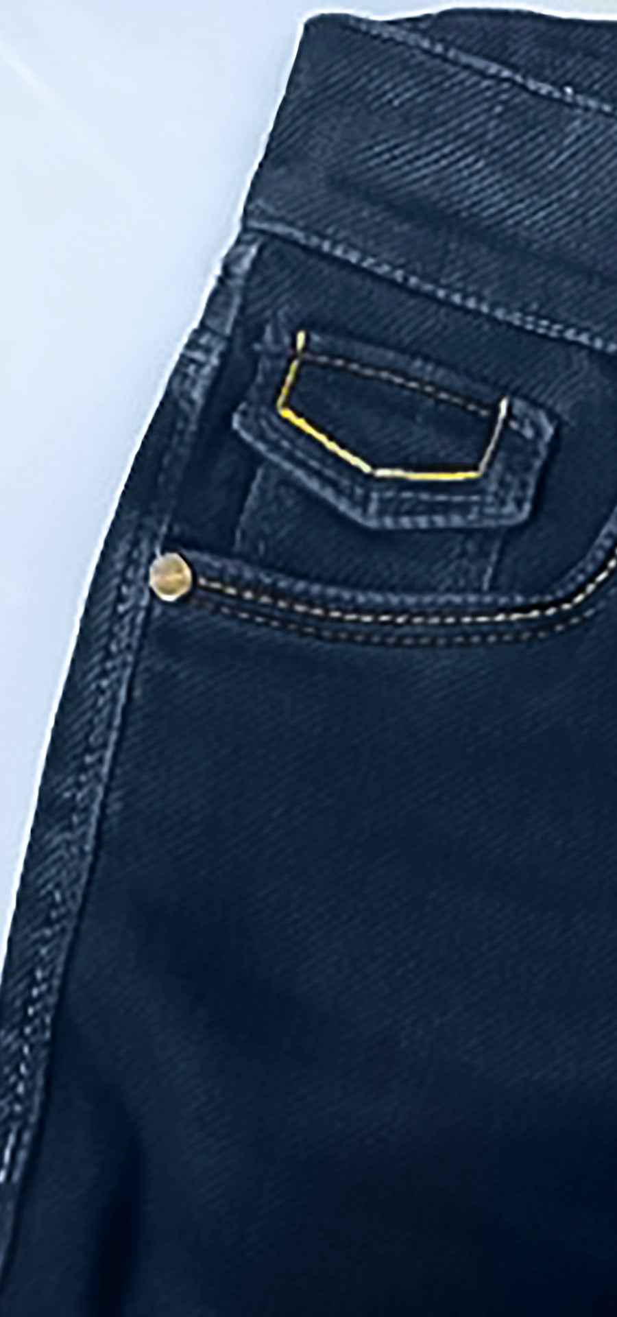 Ref. 700-1844 Jeans bota recta. Pretina alta control abdomen. Tono azul oscuro