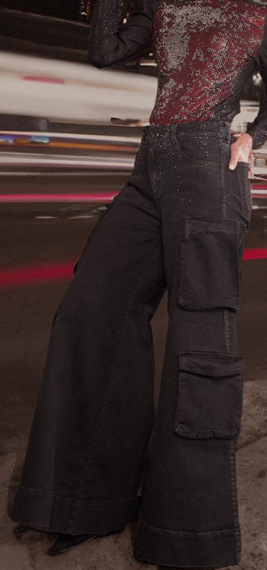 Ref. BFW-007 Jeans Palazzo Tipo Cargo