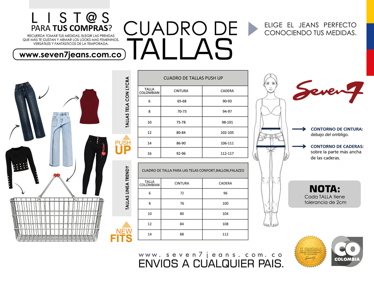 Ref. 700-1790 Jeans bota tubo. Pretina alta control abdomen. Tono negro