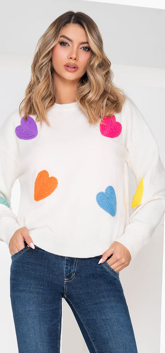 Ref. V-040 Buzo con tela tejida. Tono crudo