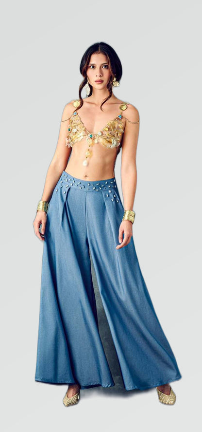 Ref. BFW-038 El Dorado Palazzo Trousers 100% Cotton Tencel