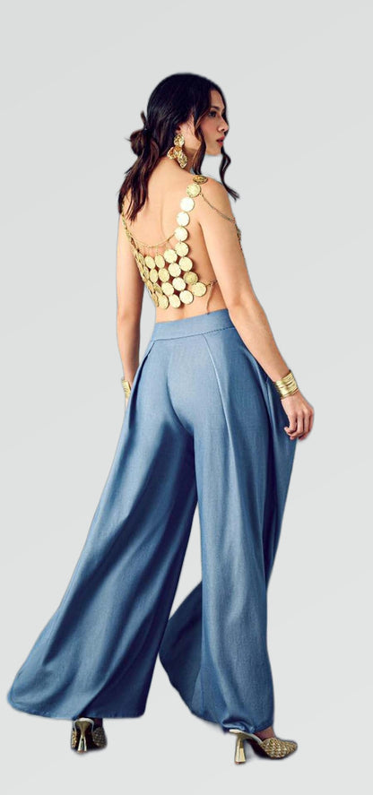 Ref. BFW-038 El Dorado Palazzo Trousers 100% Cotton Tencel