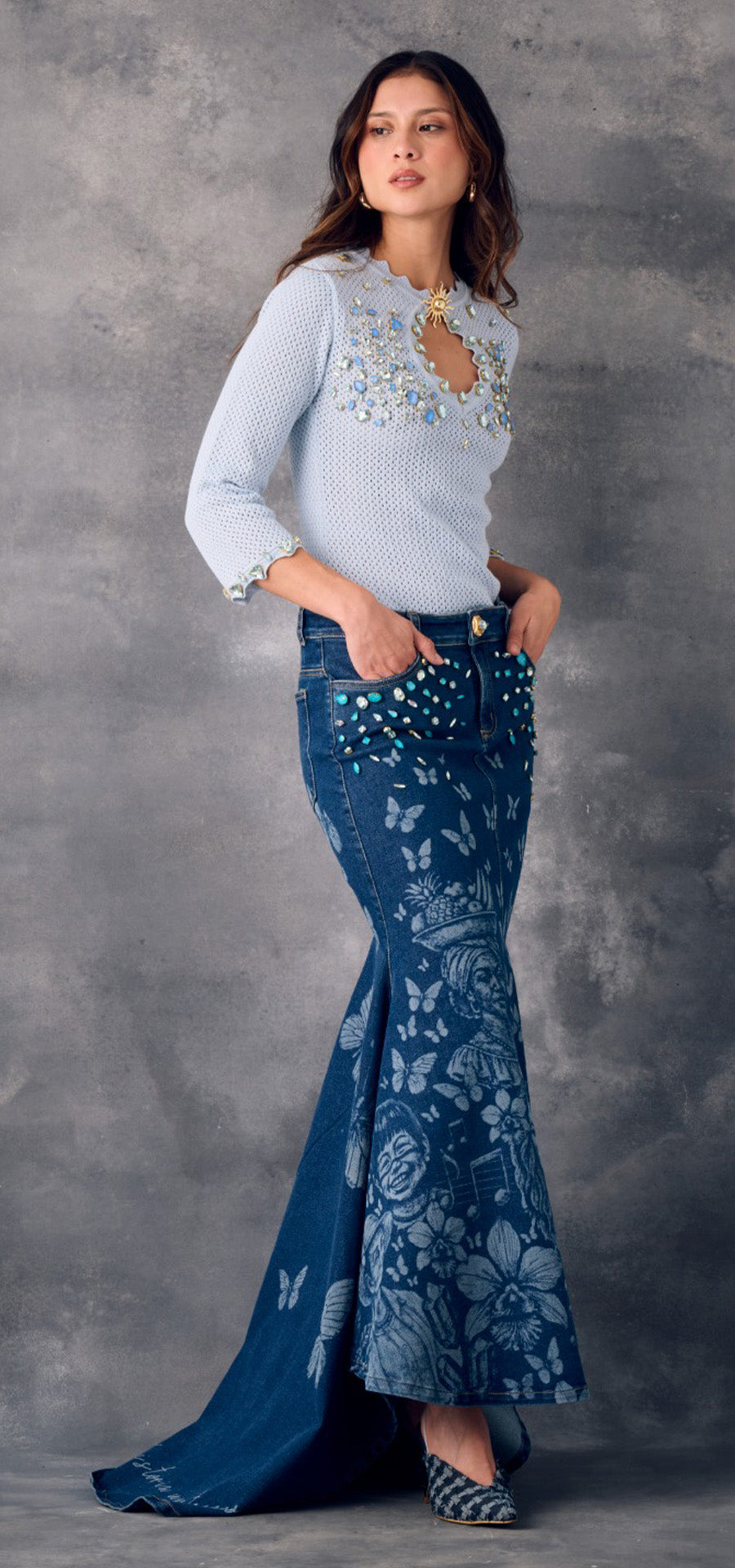 Ref. BFW-034 Falda El Tesoro. Composición Demin 98/2