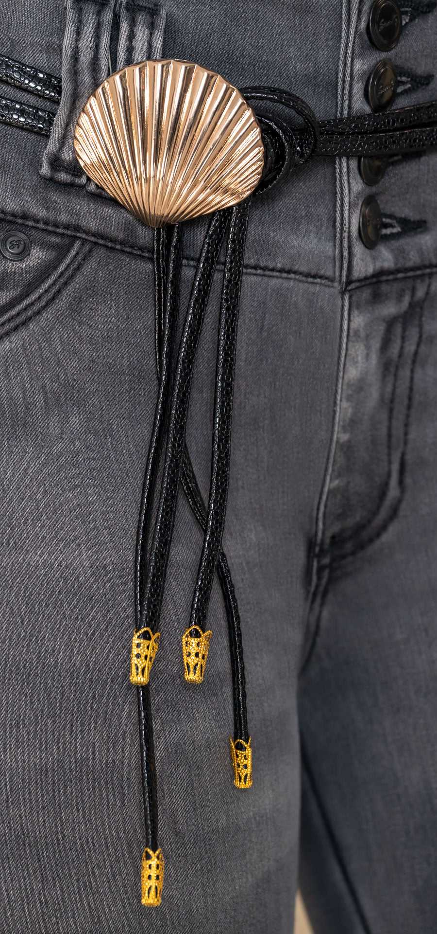 Jean Skinny Tobillero Gris con Desgastes – Ref. 700-1885, vista 3
