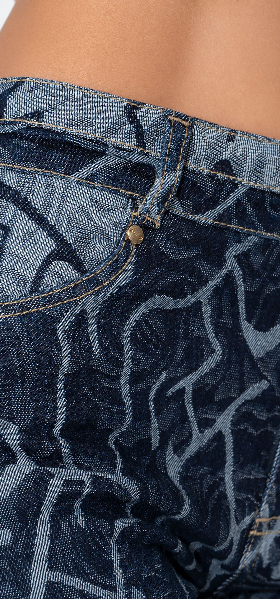 Jean Recto Amplio Índigo Oscuro Jacquard – Ref. 700-1910, vista 3