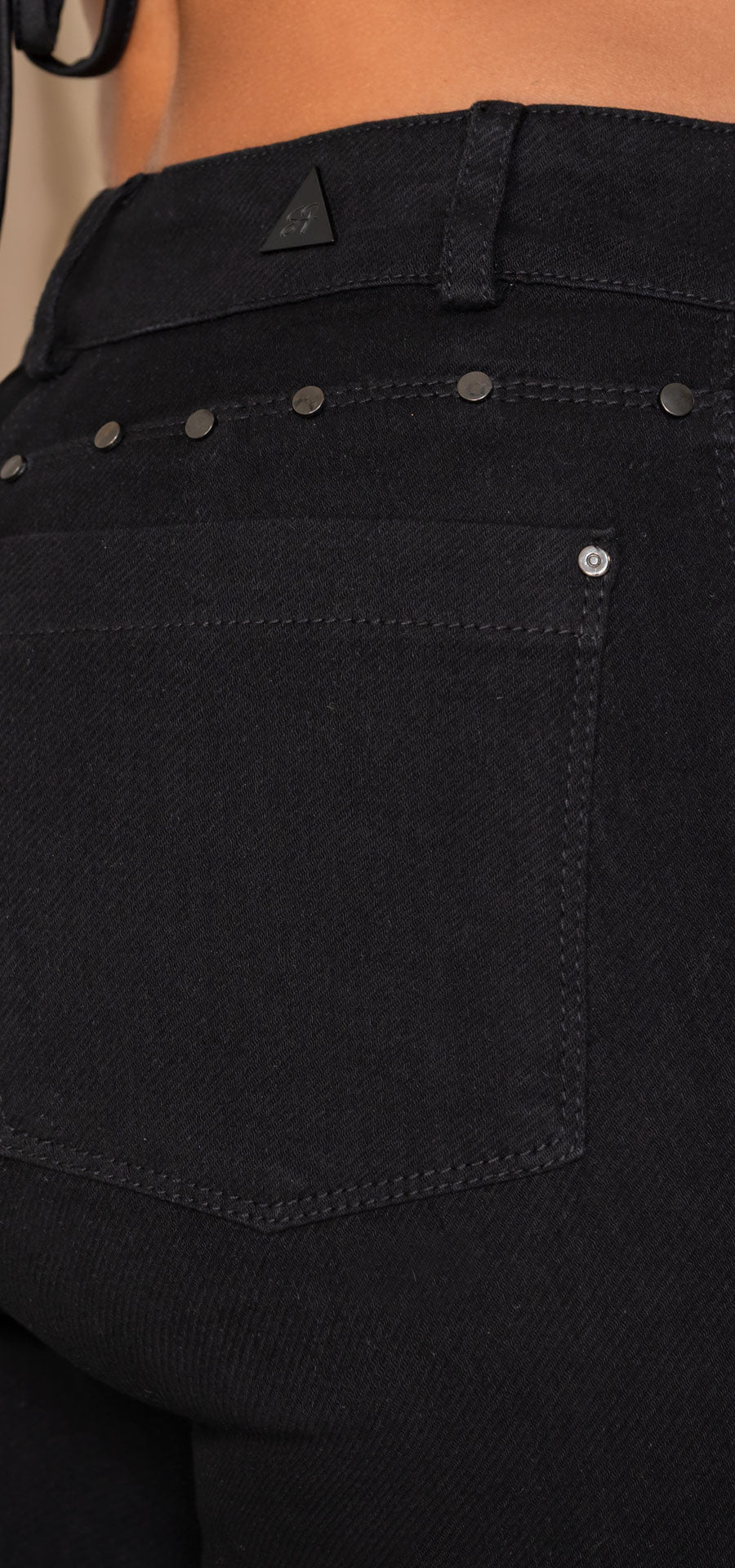 Jean Skinny Negro Jacquard con Taches Decorativos – Ref. 700-1923, vista 3